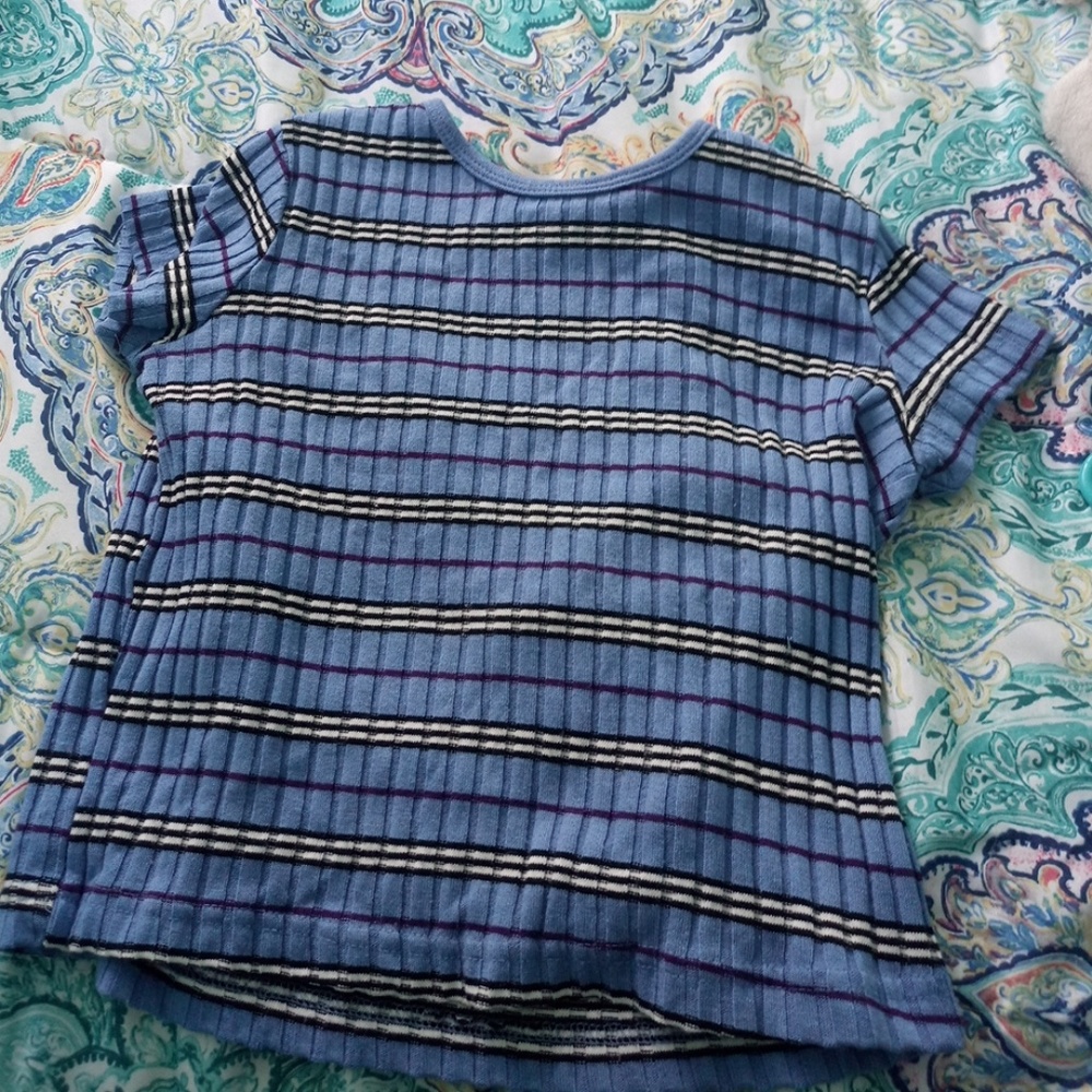 knitworks striped blue kid's t-shirt